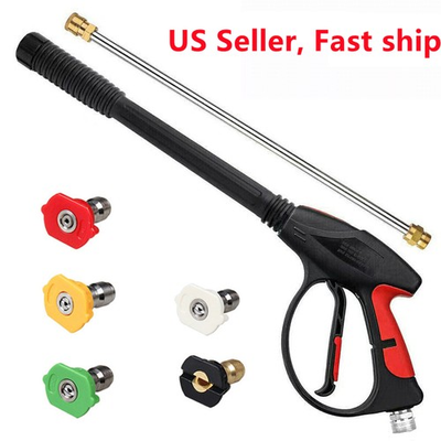 #ad High Pressure 4000PSI Car Power Washer Gun Spray Wand Lance Nozzle and Hose Kit $29.90