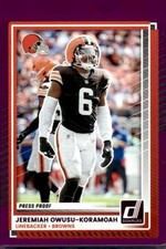 Jeremiah Owusu-Koramoah 2025 Donruss Press Proofs Blue #115 Cleveland Browns