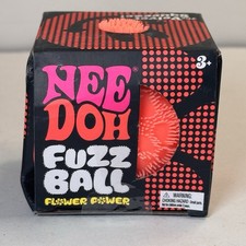 ORANGE Needoh FUZZ BALL Flower Power Nee Doh Squish Stress Ball NEE-DOH Fuzzball
