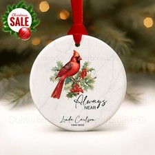 Cardinal Ornament Memorial Gift Cardinal Christmas Ornament Red Bird Xmas Orn...