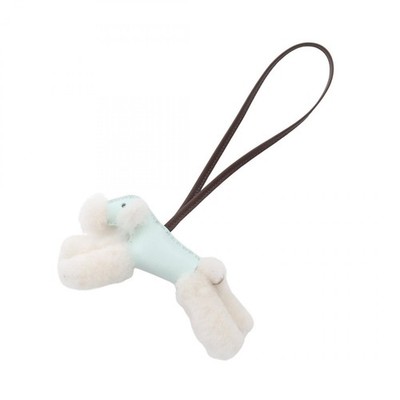 HERMES Buddy bag Charm W Agneau milo Mouton Vert Peppermint Chocolat women