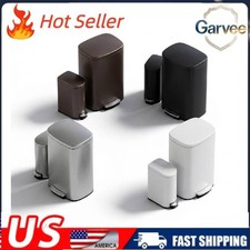 13 Gal 50L Step-on Stainless Steel Trash Can Soft Close Lid Kitchen Bin