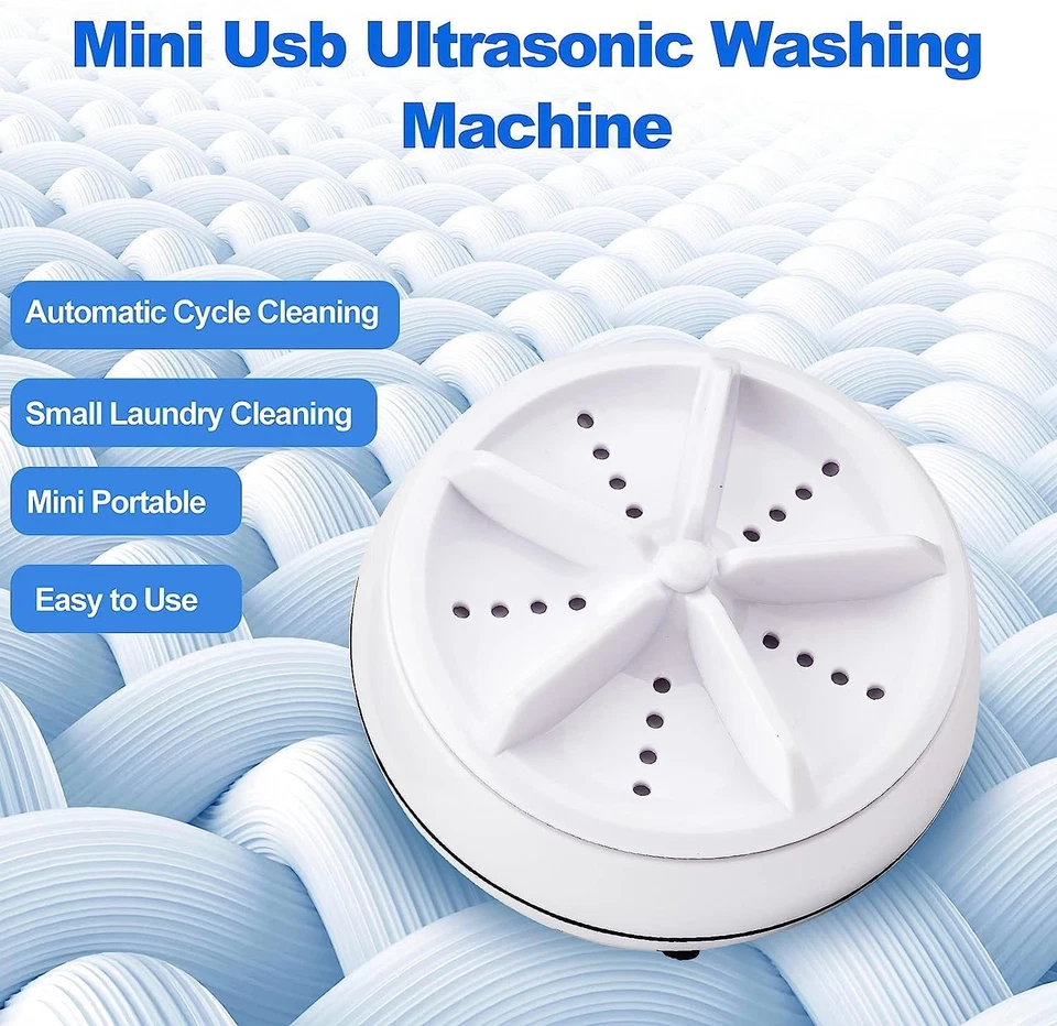 Portable Washing Machine, Mini Ultrasonic Washing Machine 3 in 1 Dishwashers ... - Image 3 of 4