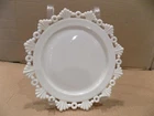 Westmoreland 8 1/4" Ring & Petal Pattern Milk Glass Luncheon Plate Vintage