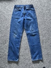 vintage distressed blue carhartt pants men 32x34