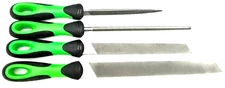 SNAP ON TOOLS SGFMX104 G GREEN 4pc Soft Grip Handle Mixed File Set NEW +