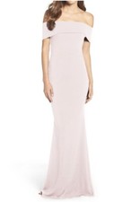 katie may legacy crepe off shoulder blush gown size 10 $298