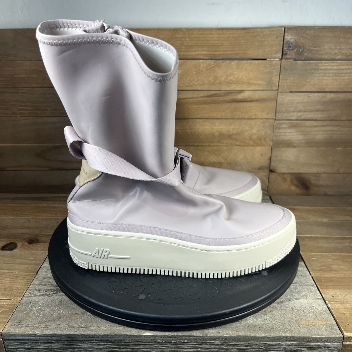 Nike Women's Sz Air Force Sage High Rain Boots Sneaker Violet