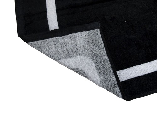 Black And White Reserved Cotton Velour Beach Towel 30 X 60 In. - Picture 3 of 4