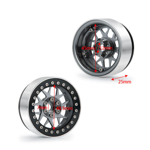 Qmore 4x 120MM 1.9'' Wheel Rim Tyre Tire For 1/10 RC Rock Crawler SCX10 D90 TRX4 - Picture 9 of 19