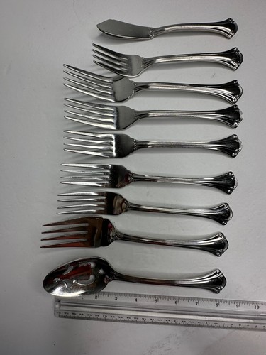 Wallace RESPLENDENCE Stainless Flatware Replacement 9 PC Fork spoon Serving - Picture 4 of 7