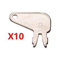 10X Caterpillar Battery Master Disconnect & Ignition Key Fits Cat Equipment Key