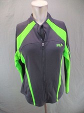 FILA Size L Women Multicolor Full Zip Sleeve Zip Pocket Athletic Slim Jacket 579