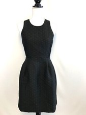 NEW MADEWELL NIGHTFALL JACQUARD CUTOUT DRESS BLACK 4 SZ 4