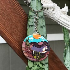 Tricolor Corgi Keychain Funny Wild West Desert Dog Key Ring Gift and Accessories