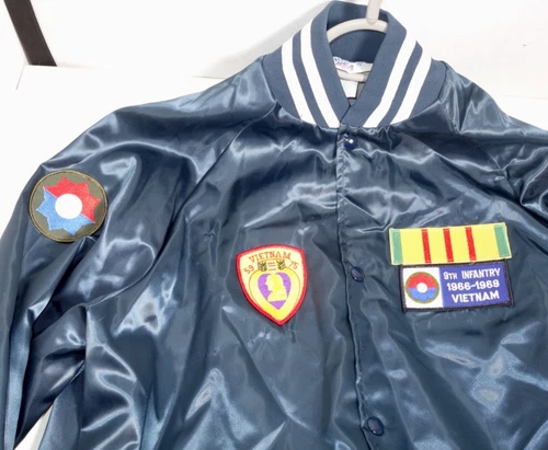 Vietnam Vintage West Ark Windbreaker Jacket XL 9TH Infantry 1966-1969 Patches