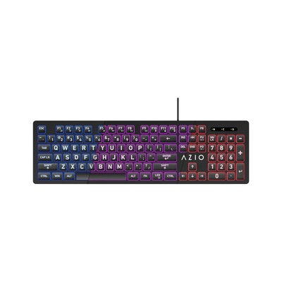 Large Print Keyboard - USB Computer Keyboard with 3 Interchangeable Backlight...