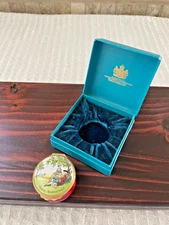BILSTON AND BATTERSEA ENAMELS Halcyon Days Trinket Box Happy Anniversary Boxed