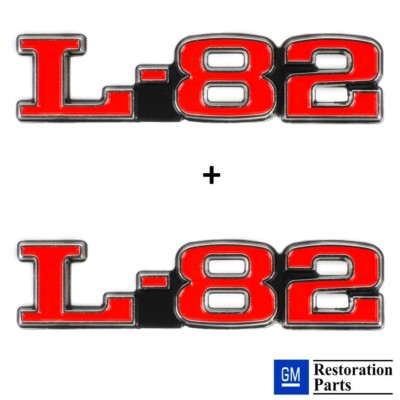 C3 CORVETTE 75-79 L-82 HOOD EMBLEMS OFFICIAL GM RESTORATION EMBLEM BOTH SIDES