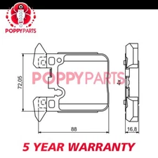 Fits BMW 4 Series 3 2 3.0 4.0 + Other Models Brake Pads Set Rear Poppy #2