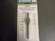 GREENLEE 38524 Arbor,Hex,Fit HoleSaw 9/16" to 1-3/16"