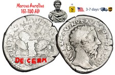 Ancient Roman Empire Coin Silver Denarius Marcus Aurelius 161 180 AD #33217