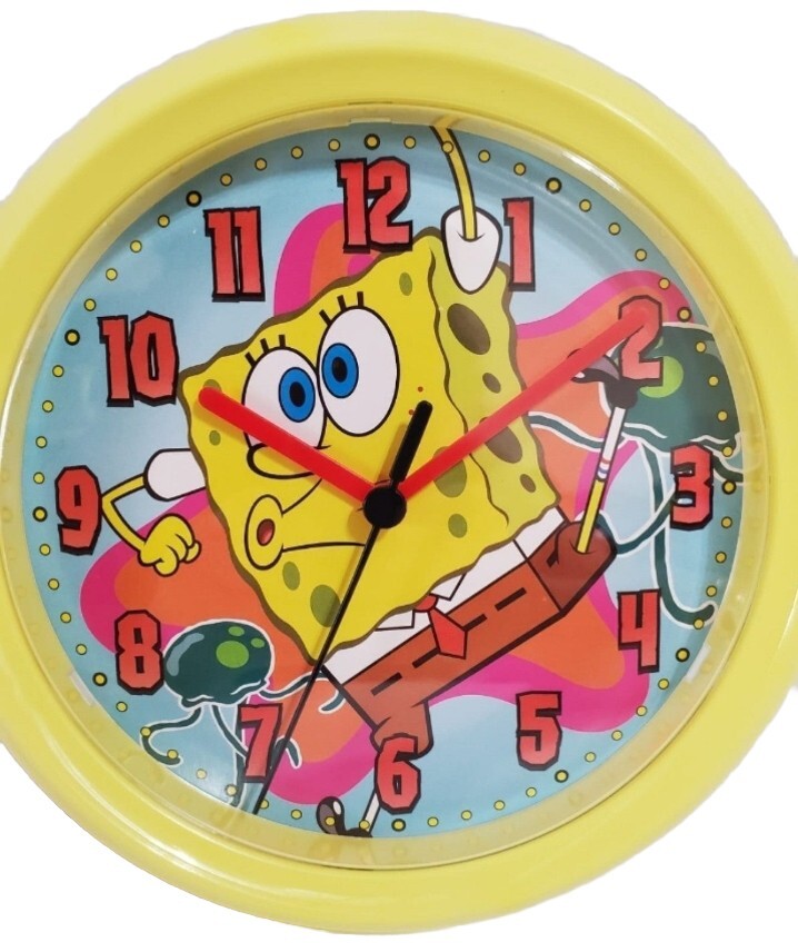 SpongeBob SquarePants 壁掛け時計 Spongebob Squarepants Nickelodeon Analog wall clock yellow plastic