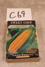 C69 VINTAGE Card Seed Co. Fredonia N.Y. SWEET CORN GOLDEN BANTAM CARDBOARD BOX