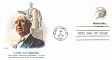FLEETWOOD - CARL SANDBURG JAN 6 1978 GALESBURG IL FIRST DAY COVER (FDC) BX9