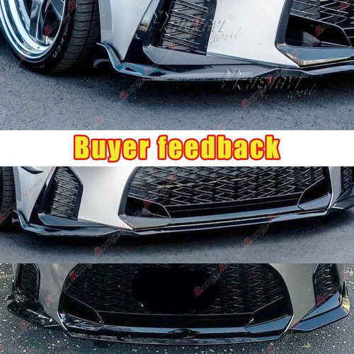 For 2021-2025 Lexus IS350 F-Sport 3Pcs Front Bumper Lip V-Style Carbon Style - Picture 12 of 14