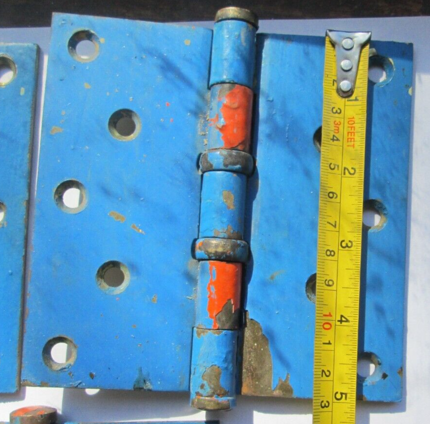 LOT OF 3 Architectural Salvage Brass BARN Door Hinges Vintage 5 Inch