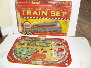 miniature train set