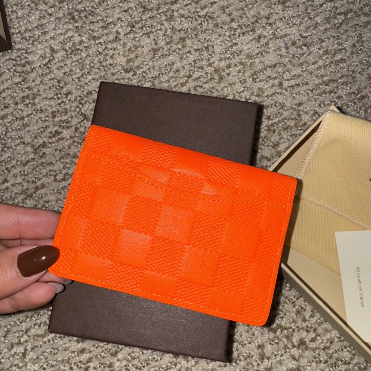 Louis Vuitton N63151 Wallet Billfold Men's Fluro Orange