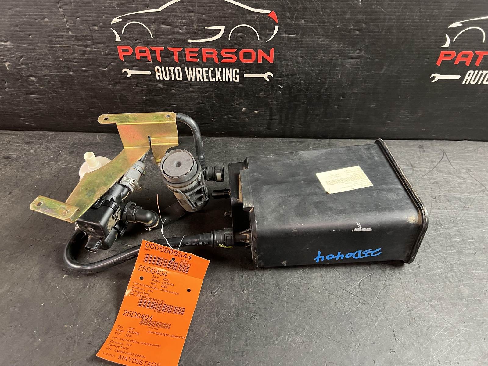 02-06 MASERATI SPYDER FUEL GAS CHARCOAL VAPOR EVAPORATOR EVAP CANISTER SYSTEM