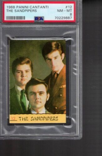 # 12  the SANDPIPERS  1968 PANINI CANTANTI  sticker   PSA 8  pop 1  highest - Picture 1 of 1