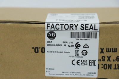 Allen-Bradley 2080-LC50-24QWB Micro850 24 I/O EtherNet/IP Controller New Sealed