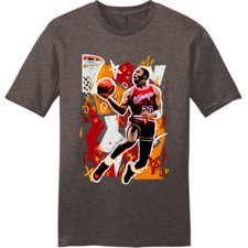NEW ART SOCIETY AIR MJ WILDSTYLE TEE SHIRT HEATHER BROWN SM-4XLARGE MADE IN USA