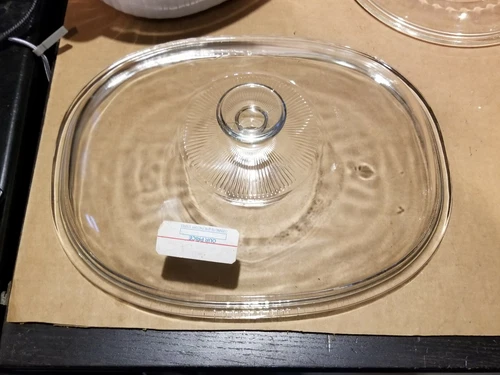 Pyrex Clear Glass Lid Only F14 C A  Rectangle 4 Qt. 12.5 X 9.75