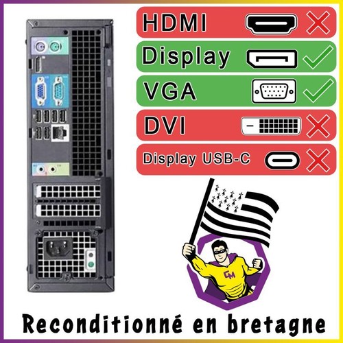 PC Dell Optiplex 790 SFF Intel I3-2100 RAM 8Go HDD 500Go W10 Wifi - Bild 5 von 5