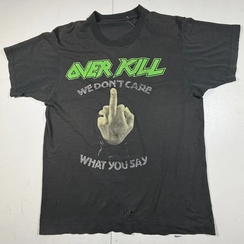 OVERKILL 80’s thrash metal rock band shirt size M 19 Vintage vintage concert t-shirt, vintage, single stitch, B+ condition