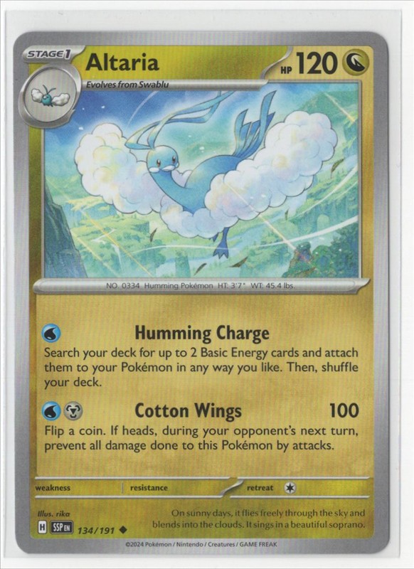 Pokemon Surging Sparks - 134/191 Altaria