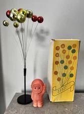 Vintage USSR Atomic Table Mobile Plastic Balls Metal Wires, Plastic Spaceman