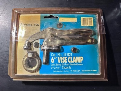 Delta 6 Inch Vise Drill Press Clamp No. 17-921 2 x2.5 Capacity.