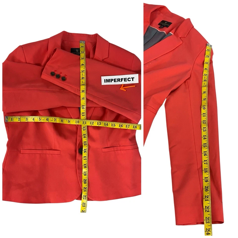 Worthington Blazer Womens PL Orange Jacket Office Corpcore Career Harvest Fall - Image 2 of 4