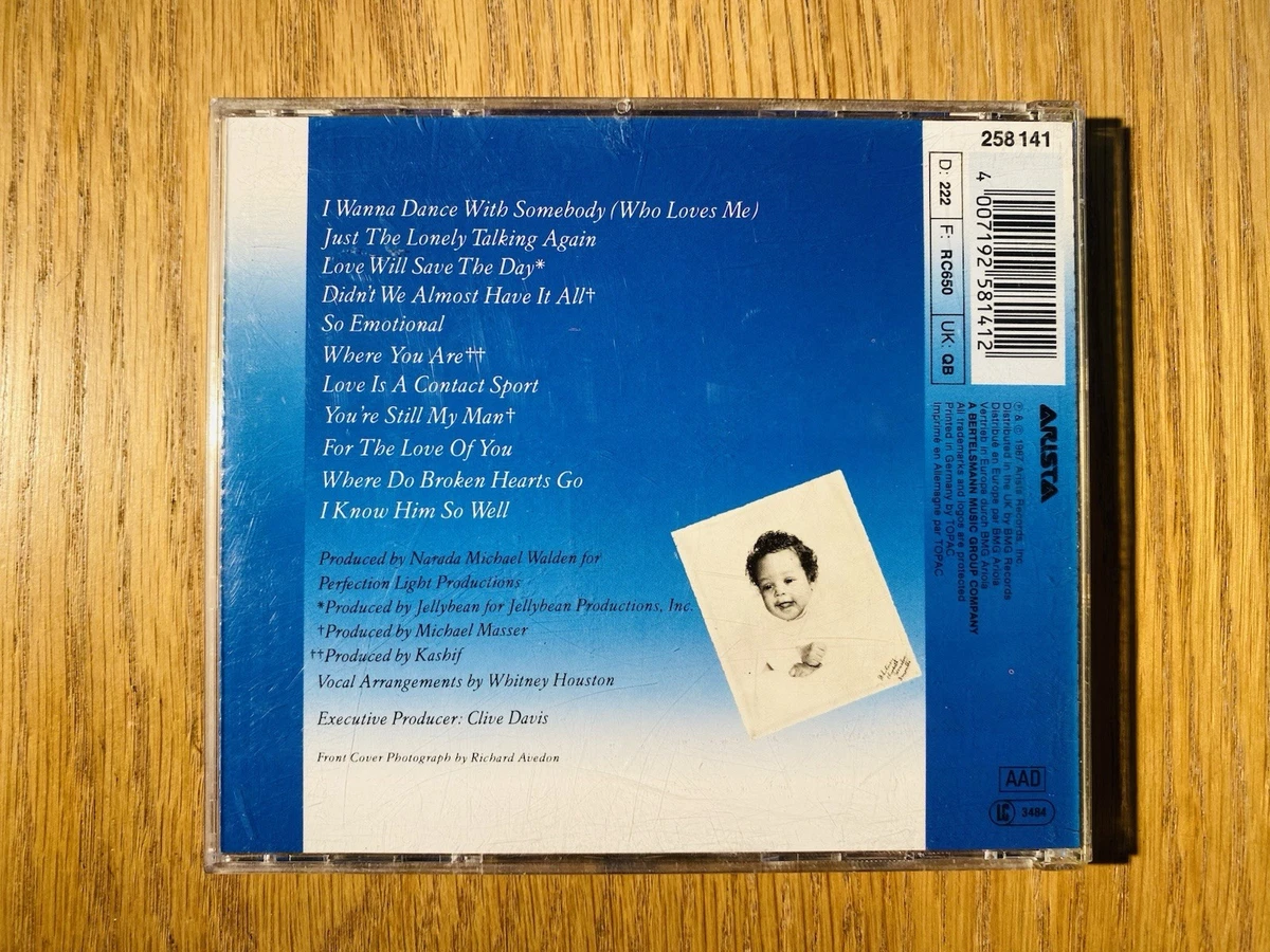 Whitney Houston – Whitney CD Album 1987 Arista Pop Anni '80 (English)