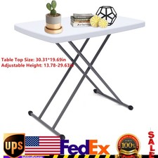 Portable Indoor Outdoor Folding Table Picnic Adjustable Height Camping Table Portable Indoor Outdoor Folding Table Picnic Adjustable Height Camping Table - Image 1