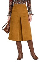 Womens A-Line Skirt, Cotton Rich Corduroy by Amber