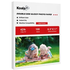 Koala Brochure Paper Double Side Glossy for Printing Photo 8.5X11 Inches 100 ...