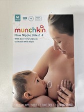 Munchkin Flow Nipple Shield w/ See Thru Channel to Watch Milk Flow Medium 20mm