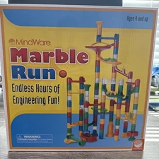 Vintage MindWare MARBLE RUN Marbe Maze Building Set with Extra Marbles Included 